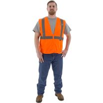Majestic Glove 75-3202/L Zipper Vest, Orange, Size Large