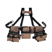 Bucket Boss 55185-TN 3 Bag Framer's Rig with Suspenders Tan