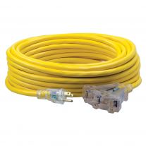 Coleman Cable 4188SW8802 50' 12/3 SJTW Trisource Extension Cord